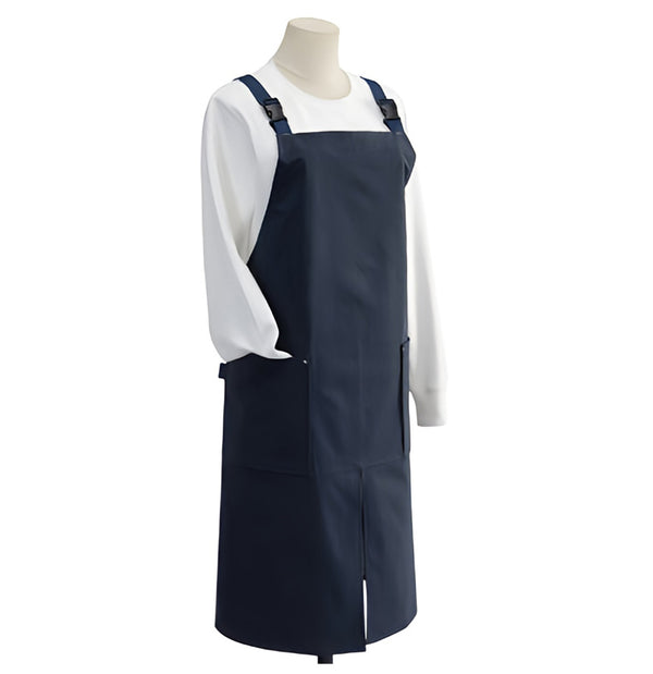【刺繍代込み】APR002 スリットエプロン_Navy