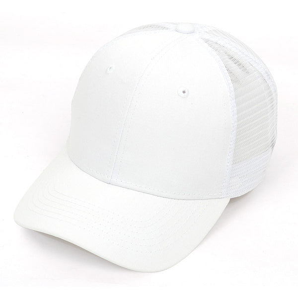 【正面刺繍代込み】SCAP010 スタンダード メッシュボールキャップWHITE