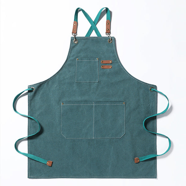 【刺繍代込み】CAPR005 キャンバスエプロン＿Mint