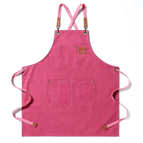 【刺繍代込み】CAPR007 キャンバスエプロン＿Pink