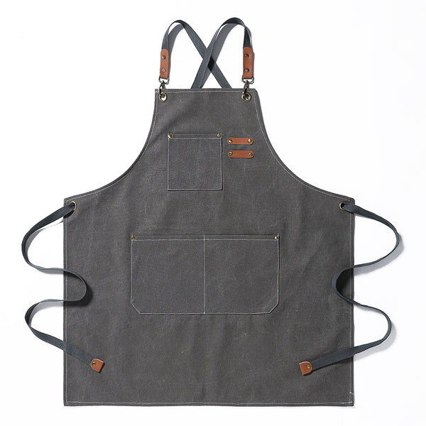 【刺繍代込み】CAPR008 キャンバスエプロン＿Gray