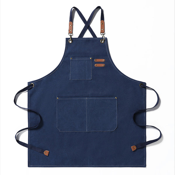 【刺繍代込み】CAPR009 キャンバスエプロン＿Navy